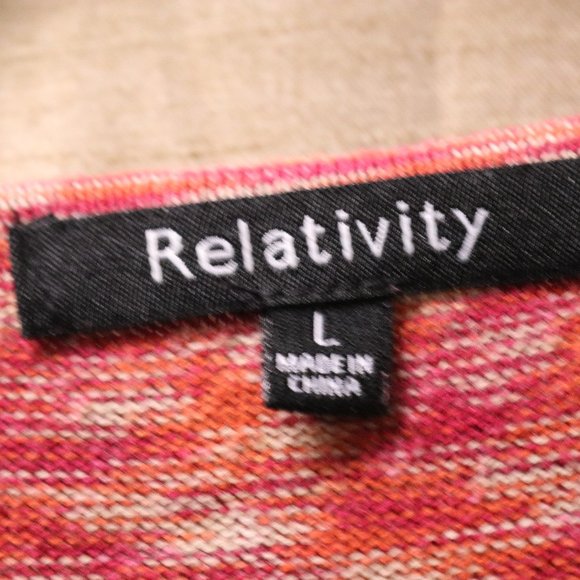 Relativity Spacedye  Striped Ribbed Sweater #307 - Picture 3 of 5